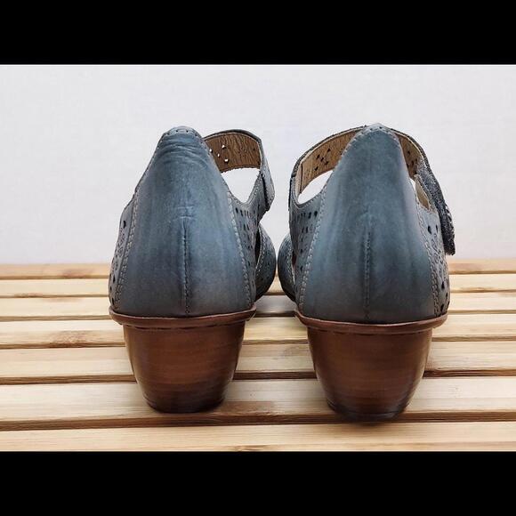 Rieker Womens | Blue | Leather MirJam Mary Jane Shoes Size 8.5 (39) - Picture 7 of 11